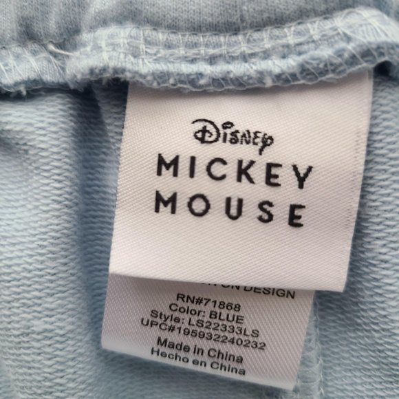 Disney Mickey Mouse 3” Fleece Shorts Blue & White Colorblock Juniors 3XL (21) - Picture 5 of 6